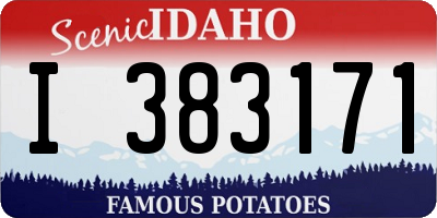 ID license plate I383171