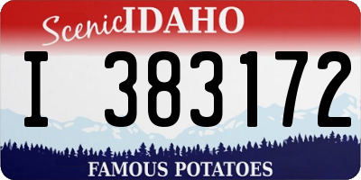 ID license plate I383172