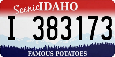 ID license plate I383173