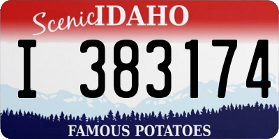 ID license plate I383174