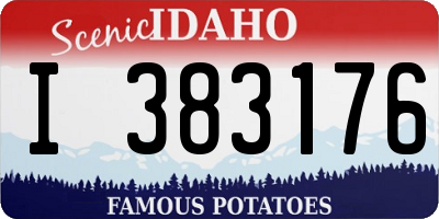 ID license plate I383176
