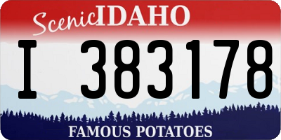 ID license plate I383178