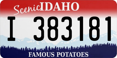 ID license plate I383181