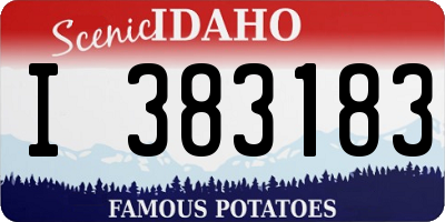 ID license plate I383183