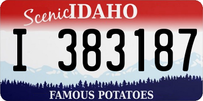 ID license plate I383187
