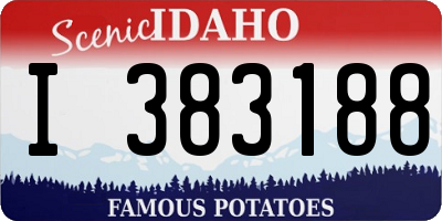 ID license plate I383188