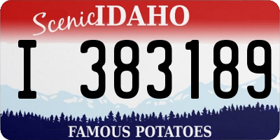 ID license plate I383189