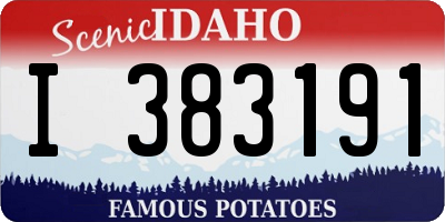 ID license plate I383191