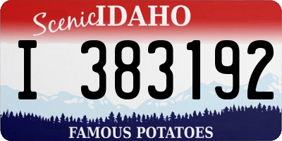 ID license plate I383192