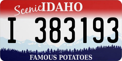 ID license plate I383193