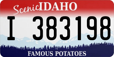 ID license plate I383198
