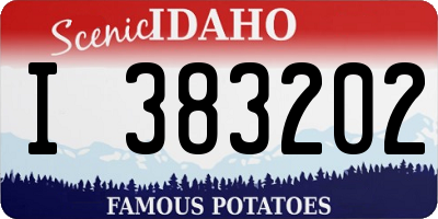 ID license plate I383202