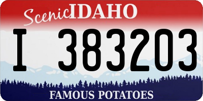 ID license plate I383203