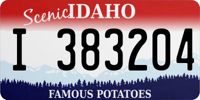 ID license plate I383204