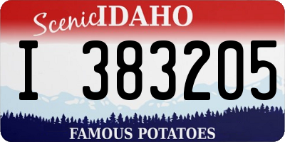 ID license plate I383205