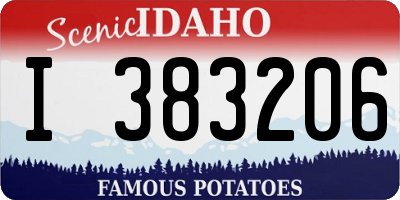 ID license plate I383206