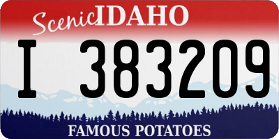 ID license plate I383209
