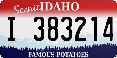 ID license plate I383214