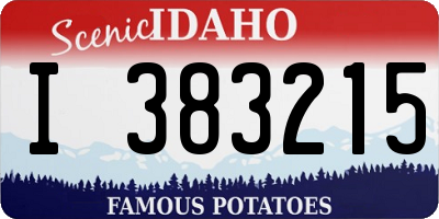 ID license plate I383215