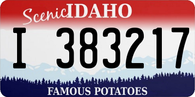 ID license plate I383217