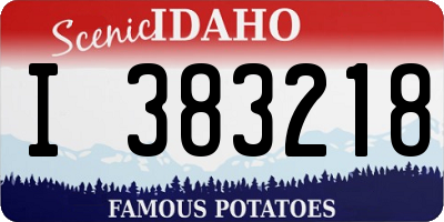 ID license plate I383218