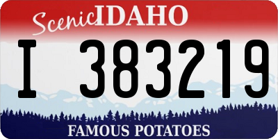 ID license plate I383219