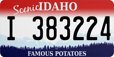 ID license plate I383224