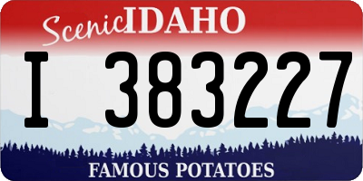 ID license plate I383227