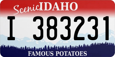 ID license plate I383231