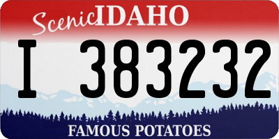ID license plate I383232