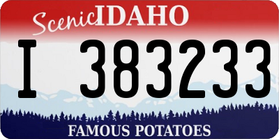 ID license plate I383233