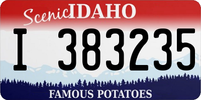 ID license plate I383235
