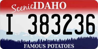 ID license plate I383236