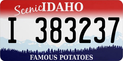 ID license plate I383237