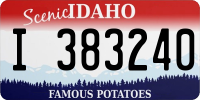 ID license plate I383240