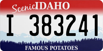 ID license plate I383241