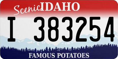 ID license plate I383254