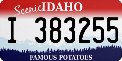 ID license plate I383255