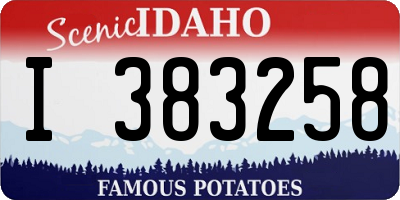 ID license plate I383258