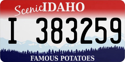 ID license plate I383259