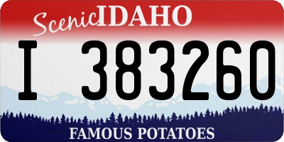 ID license plate I383260