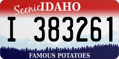 ID license plate I383261