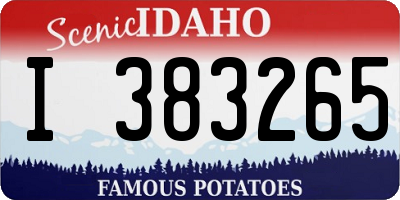 ID license plate I383265