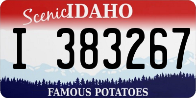 ID license plate I383267