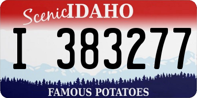 ID license plate I383277