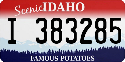 ID license plate I383285