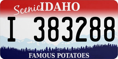 ID license plate I383288