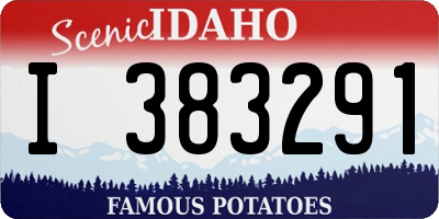 ID license plate I383291