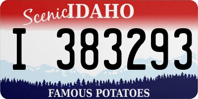 ID license plate I383293
