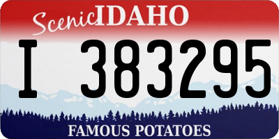 ID license plate I383295